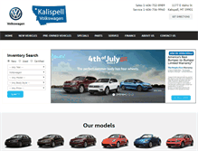 Tablet Screenshot of kalispellvolkswagen.com